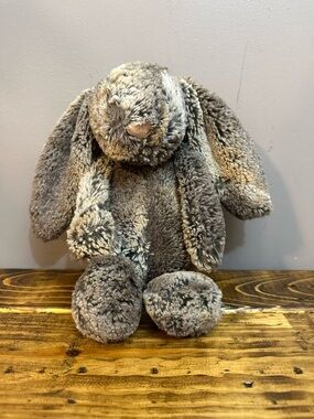 Jellycat Plush 12" Woodland Babe Bashful Bunny Rabbit Rare Unique Coloring Brown